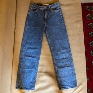 & other stories: straight leg cropped mom jeans